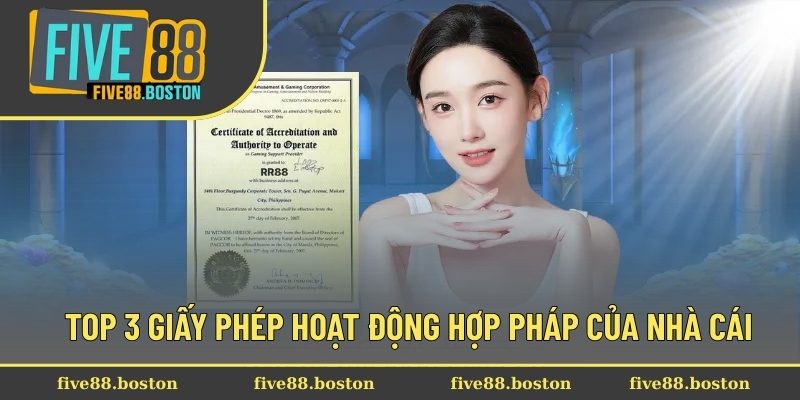 Top 3 giấy phép hoạt động hợp pháp của nhà cái